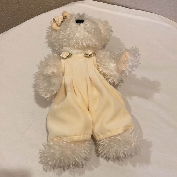 The Boyds Bear Collection JB Bean Series Vintage 1985-1999 Yellow Overalls & Bow - Picture 2 of 8